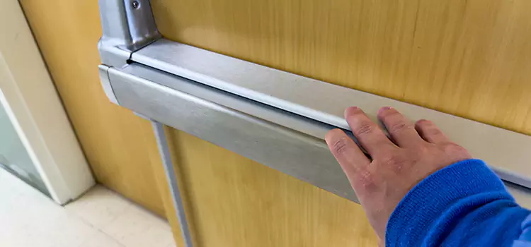 Installing a Push Bar on a Door Middle River